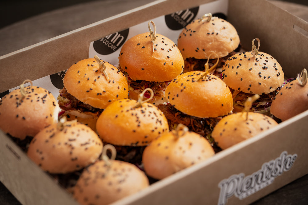 Beef brisket sliders served for corporate catering or casual celebrations delivery in Sydney and the Blue Mountains