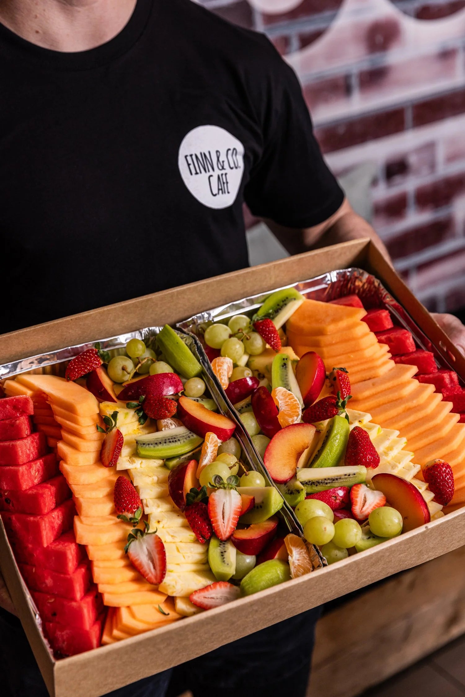 Fresh seasonal fruit platter for breakfast meetings, office catering, celebrations and events. Delivery in Sydney and the Blue Mountains
