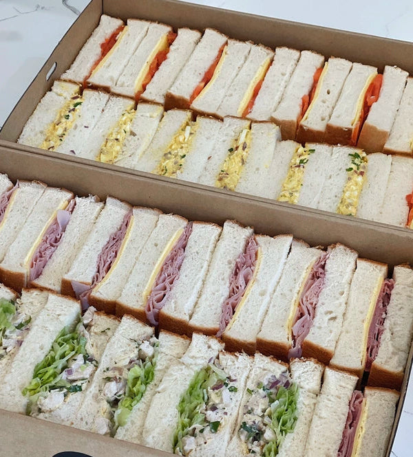 Gourmet soft dainty sandwiches for catering, team lunches, and celebrations in the Blue Mountains and Sydney