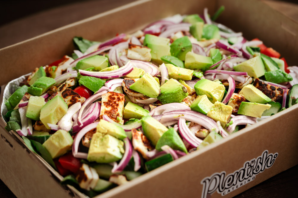 Mediterranean Salad, perfect for office catering, corporate lunches, or event platters in Sydney and the Blue Mountains