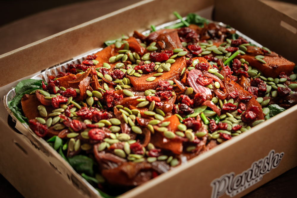 Gourmet Salad with roast pumpkin and seasonal ingredients for catering spreads and events delivery in the Blue Mountains and Sydney