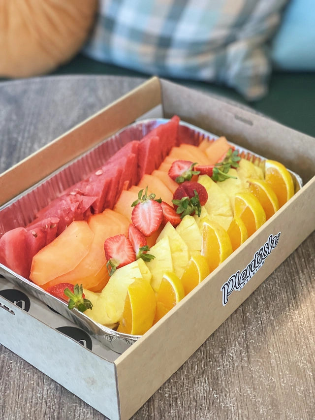 Fresh seasonal fruit platter perfect for corporate catering, morning tea and events. Delivery in Sydney and the Blue Mountains