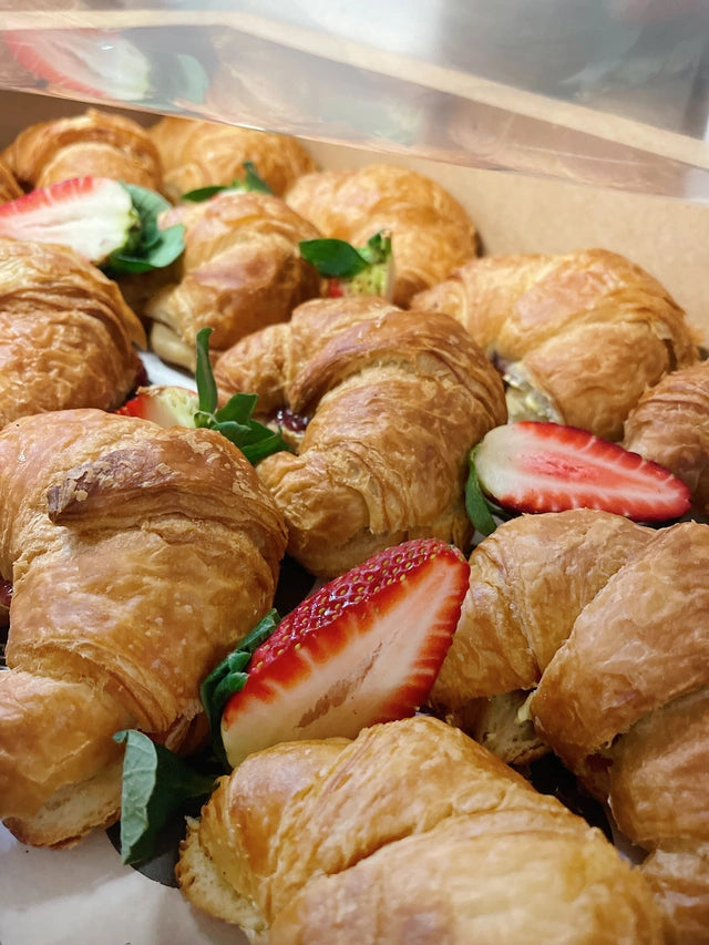 strawberry cocktail croissants for office catering, events, and parties in Sydney and the Blue Mountains